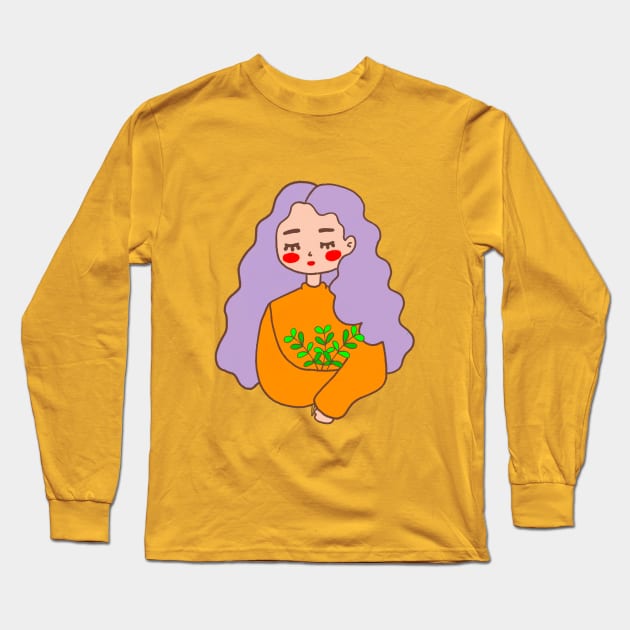 farm girl Long Sleeve T-Shirt by hayouta shop